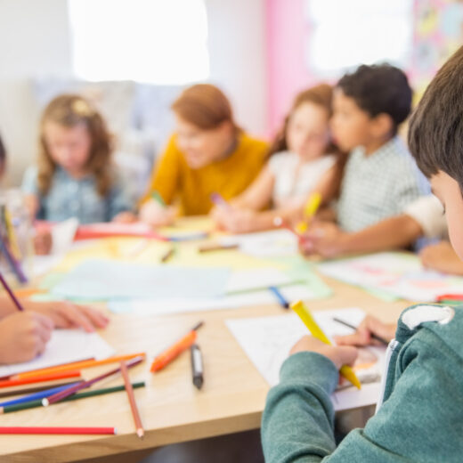 Students drawing.